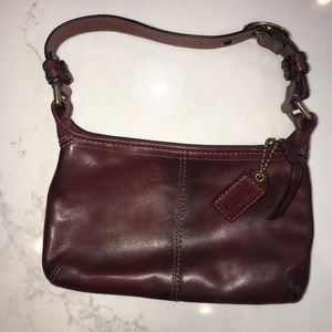 Coach burgundy leather purse